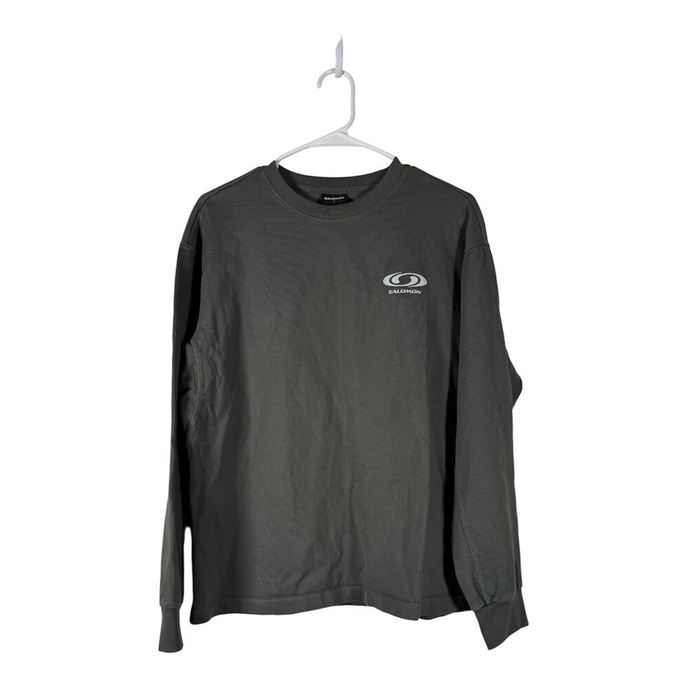 MM6 Maison Margiela X Salomon collection Olive Green Large Long sleeve Tee Shirt